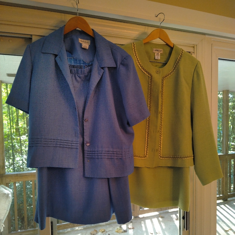 (2) Women's 2pc Skirt Suit By HENRY LEE